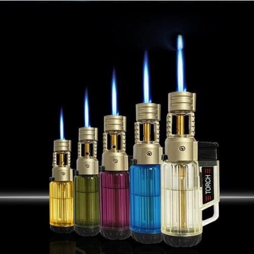 2021New Torch Turbo Lighter Spray Gun Jet Butane Cigar Camping Kitchen Lighter Gas Cigarette Windproof Lighter Gadgets For Men