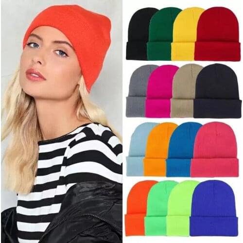2021 New Winter Hats for Women Men Beanies Knitted Solid Cool Hat Girls Autumn Female Beanie Warm Bonnet Casual Cap Wholesale