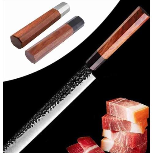 New Japanese Chef Knife Handle DIY Kitchen Knives Eco Friendly Natural African Wood Knife Making Details Accessories Octagonal