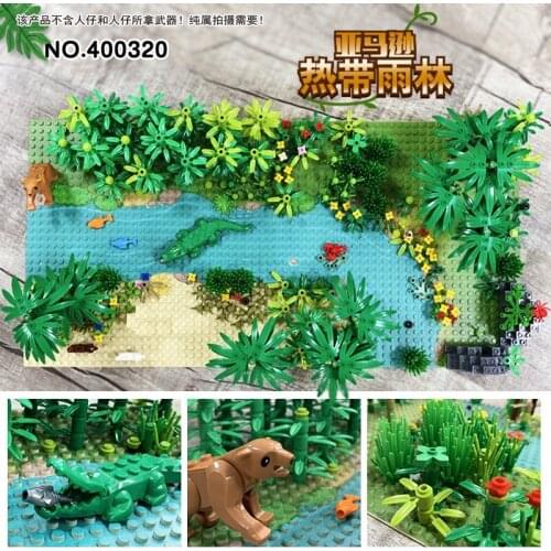Wholesale 3pcs/lot Rainforest building blocks Building Blocks Bricks DIY children gift baby toys education model