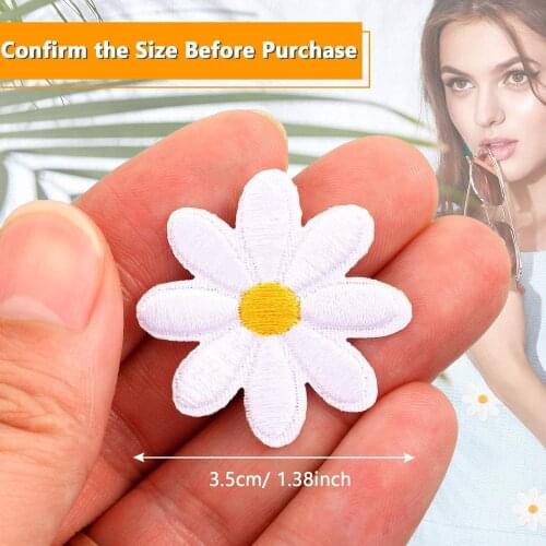 10pcs/lot Daisy flower patch clothes ironing patch applique exquisite embroidery DIY decoration T-shirt Clothing Accessories