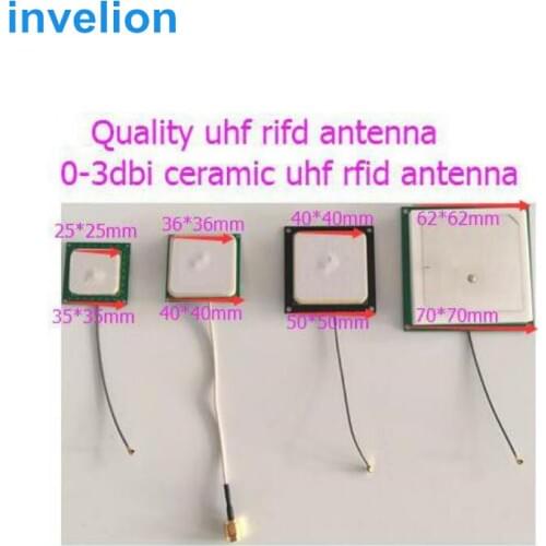 Handheld desktop rfid reader uhf Android embedded system 4 set passive short read range 0-3dbi small ceramics uhf rfid antenna