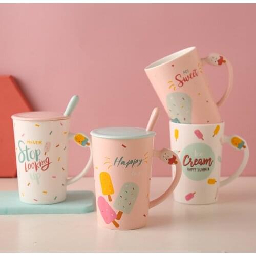 Pink Milk Mug Coffee Aesthetic Minimalist Coffee Retro Nordic Office Mug Ceramic Handmade Vaso Cafe Drinkware BY50MU