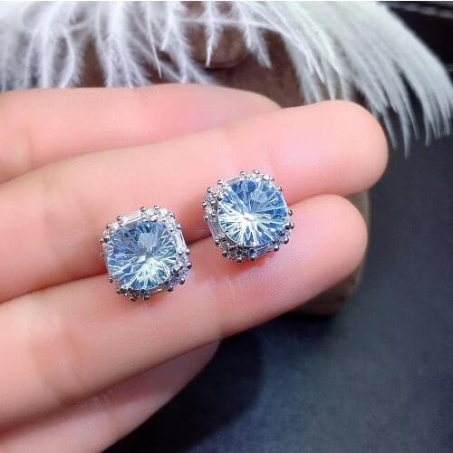 Topaz Ring Natural And Real Topaz Earring 925 sterling silver Fine jewelry Topaz Earring