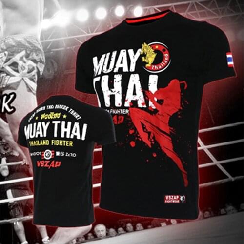 VSZAP boxing clothing muay thai MuayThai Tshirts GarudaMMA Boxing Sports Fighting Fitness Elasticity Tights Trousers Sweatshirts