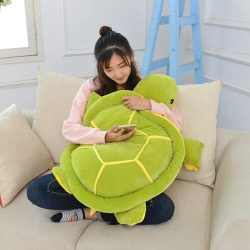 Green Big Eyes Turtle Plush Tortoise Cartoon Animals Dolls Soft Stuffed Cushion Toys Gifts for Children Sofa Pillow Party Decor