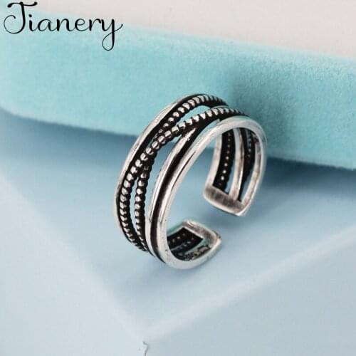 JIANERY Vintage Silver Color Multi-layer Rings For Women Finger Ring 2019 Female Bohemian Jewelry Gifts