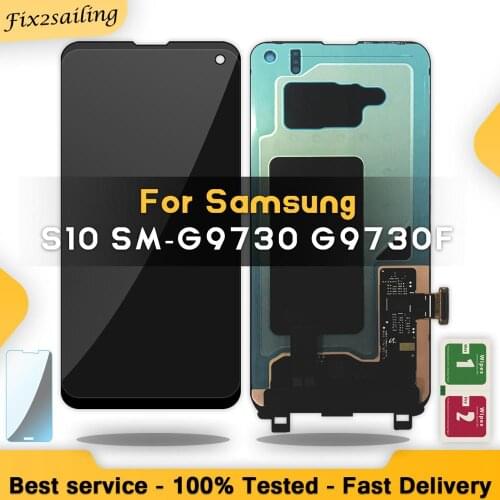 LCDS For Samsung Galaxy S10 SM-G9730 G973F G973U Super AMOLED Lcd display Screen Replacement Digitizer Assembly Free Shipping