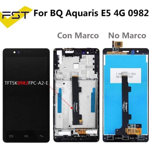 LCD Pantalla Tactil Con Marco For BQ Aquaris E5 4G 0982 TFT5K0982FPC-A2-E LCD Display With Touch Screen Digitizer+Frame