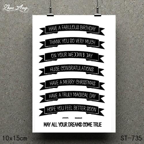 ZhuoAng Wish you a quick recovery design stamp / scrapbook rubber stamp / craft clear stamp card / seamless stamp