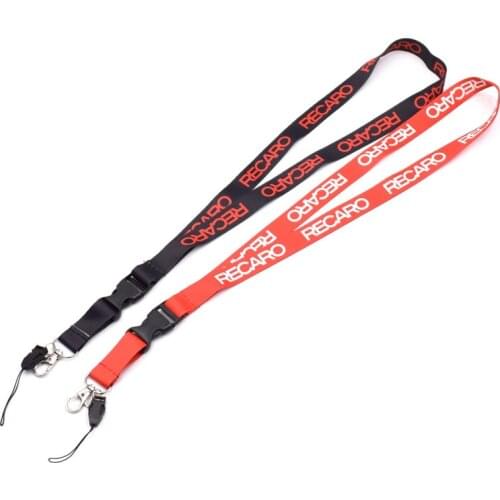 1pcs jdm Style Recaro car Key ring Lanyard Mobile ID Card Hanging Strap Refitting Keychain