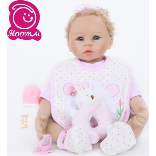 18" 45CM Fantasy Bebe Reborn Newborn Baby Dolls Soft Silicone Stuffed Collectible Baby Toy Doll For Toddler Christmas Present