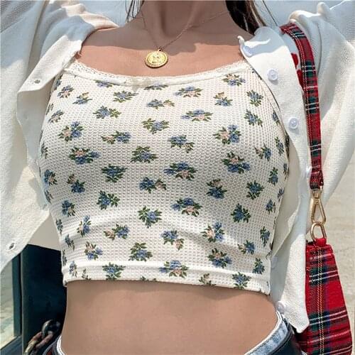 2021 Woman Trop Top Womens new sexy fashion strapless single-shoulder halter vest top Slim Short white tank top camiseta