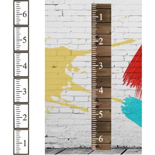6pcs/set 6 Inch Scale Ruler Growth Chart Stencil Template Reusable Painting Embossing Wall Decor