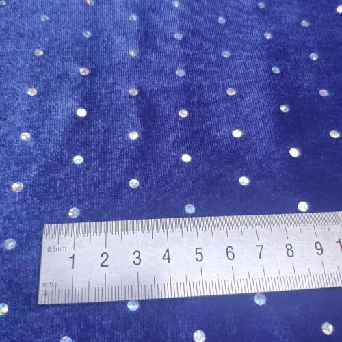 95%P 5%SP foil dot velvet elastic ks korea velvet fabric for dresses, pants
