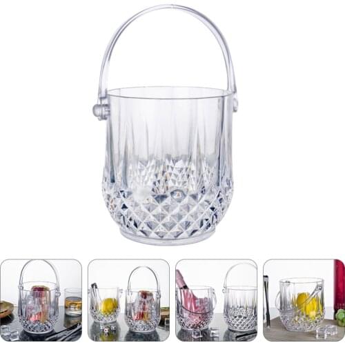 1 Set Acrylic Bar Ice Bucket Champagne Bucket Bucket Container Bar Wine Storage Bucket Kitchen Organizer