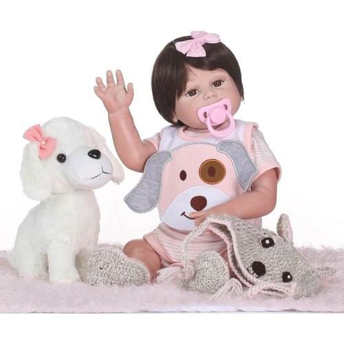 Bebe reborn Full Body Silicone Reborn Girl Baby Doll Toys 50cm Lifelike reborn toddler bonecas Child Birthday Christmas Gift