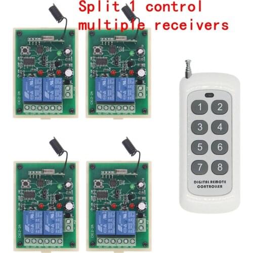 DC12v24V Wireless Remote Control Switch 1 Control 4 Groups Of 2 Modules Motor Forward And Reverse, Push Rod Speaker Power Off