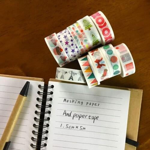 Decorative Christmas Washi Tape Paper DIY Scrapbooking Adhesive Tape School Office Supply