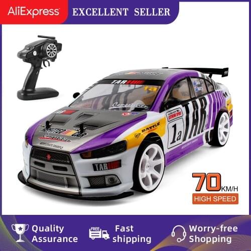 70KM/H High Speed RC Drifting Cars One-click Acceleration 1/10 4WD Remote Control Racing Cars Big Off-road Model toys for Kids