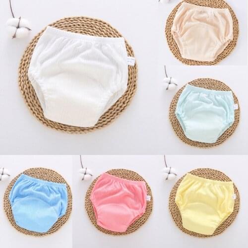 4 Layers Cotton Toddler Baby Diapers Infant Toilet Potty Training Pants Reusable Waterproof Nappies Diapers Underwear Padded