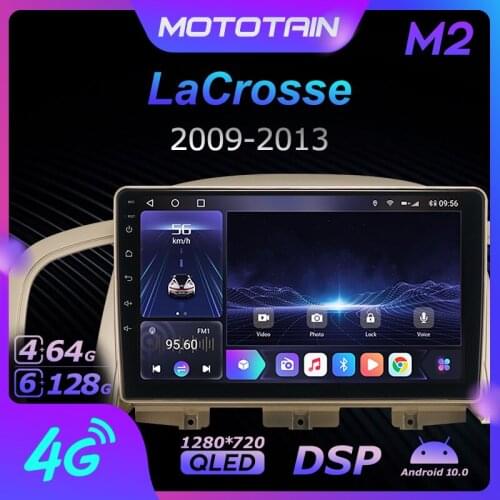 Mototain 6G+128G Android 10.0 Car Multimedia Radio Player for Buick LaCrosse 2009 - 2013 Auto video Head Unit 4G LTE SPDIF