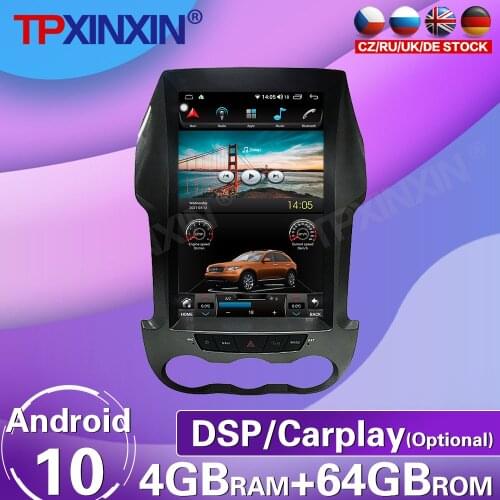 64G For Ford Ranger F250 2012-2015 Android 10 Tesla HD Screen Car Radio Tape Recorder Multimedia Player GPS Navigation Carplay