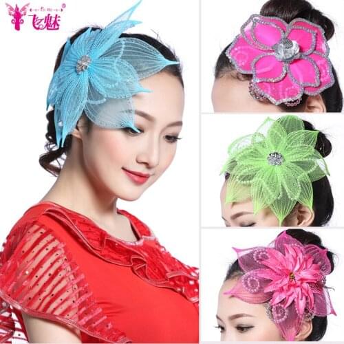 New Square dance/ yangko dance flower accessories shinning flowers square dance modern dance performance clothing accessories
