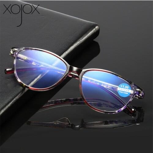 XojoX Reading Glasses Anti Blue Light Women Fashion Computer Presbyopic Eyeglasses For Men Hyperopia diopter +1.0 +1.5 +2.0 +2.5
