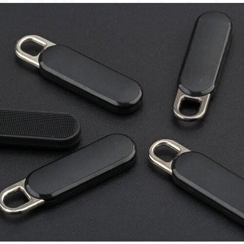 Drop plastic zipper Black zipper pull tab Clothes box school bag shoes Zipper Sliders handle Garment accessories 20pcs LL22