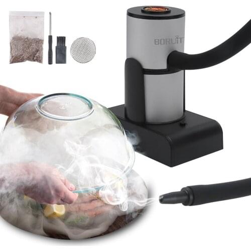 Food Cold Smoke Generator Meat Burn Smokehouse Cooking Portable Molecular Cuisine Smoking Gun for BBQ Beef Grill Smoker Wood
