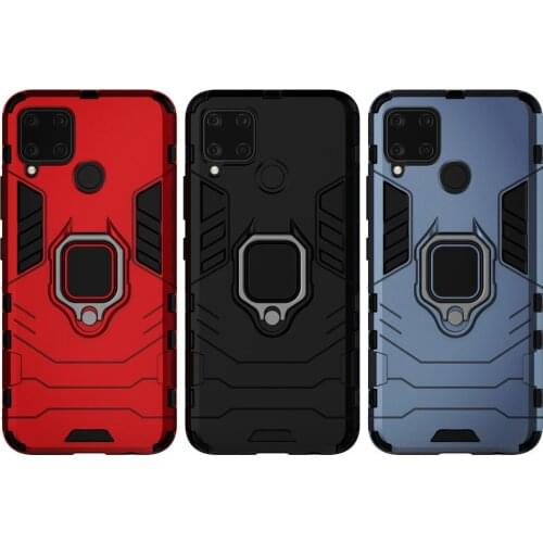 Shockproof Armor Case for Realme C15 C17 C12 C11 V5 Ring Stand Silicone Phone Back Cover for OPPO Realme Q2 Q2 Pro Coque
