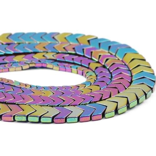 Multicolored Hematite Natural Stone Arrows Shape Charm Loose Beads For Jewelry Making Diy Trendy Bracelet Necklace Accessories