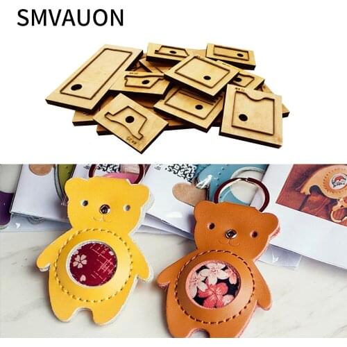 DIY jewelry cute leather pendant wood die-cutting key case new steel die-skin suitable for die-cutting machine