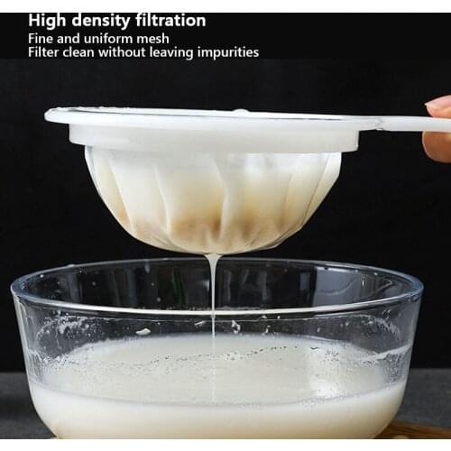 100/200/400 Nylon Mesh Filter Spoon Kitchen Mesh Kitchen Ultra-fine Mesh Strainer For Suitable For Soy Milk Coffee Milk Yogurt