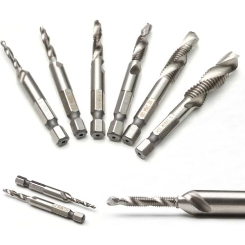 ZENHOSIT 6PCS/Set HSS High Speed Steel Drill Bits Tools Hole Cutter for Woodworking/Metal Drilling Bit Power M3/4/5/8/6/10 Kit