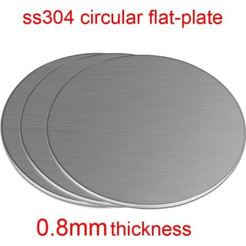 0.8mm thickness stainless steel circular plate 304 disc plate ss304 circular flat-plate round corrosion resistant disk sheet