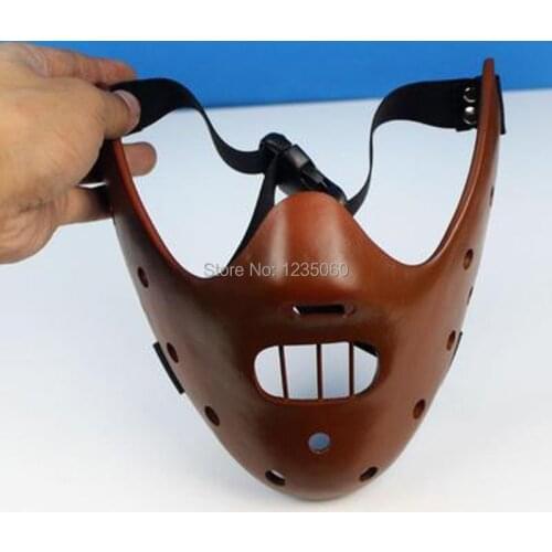 Horror Hannibal Lecter Resin Masks The Silence OF The Lambs Halloween Scary Masquerade Cosplay Party Props Adult Full Face Mask