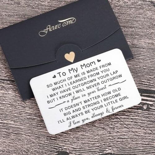Wallet Insert Card Mothers Day Gifts I Love You Forever and Always Mom Gifts From Daughter Son To Mother Birthday Gifts