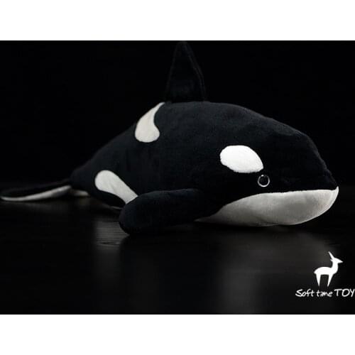 High Quality Real Life Killer Whale Plush Toys Stuffed Animal Toy Soft Lifelike Orca Dolls Kids Toys 40CM