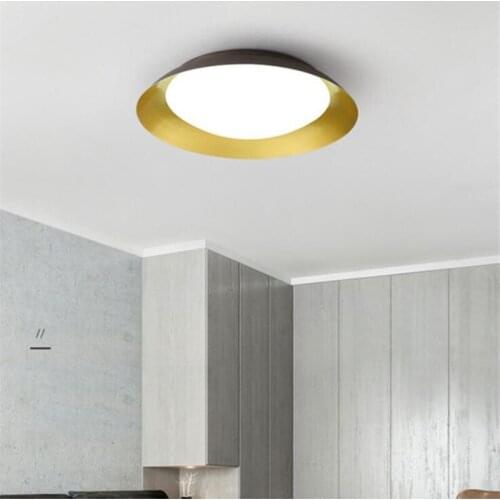 Gold/Silver Round Metal Acrylic Led Ceiling Lamp Foyer Bed Room Aisle Balcony 30/40/50cm Modern Fashion Lighting Fixture 2644