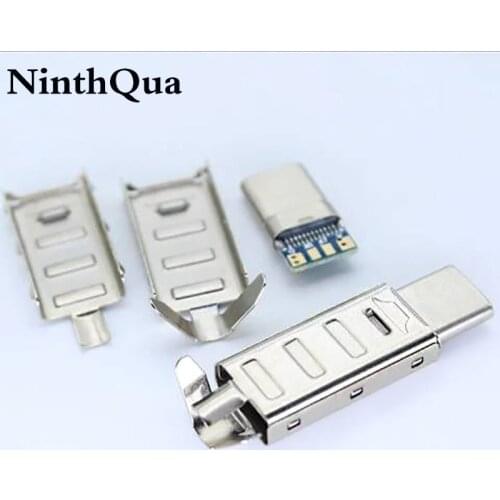 1/2/5set usb connector Type C male Plug Welding USB 3 in 1 DIY Repairs Cable Charger Connector
