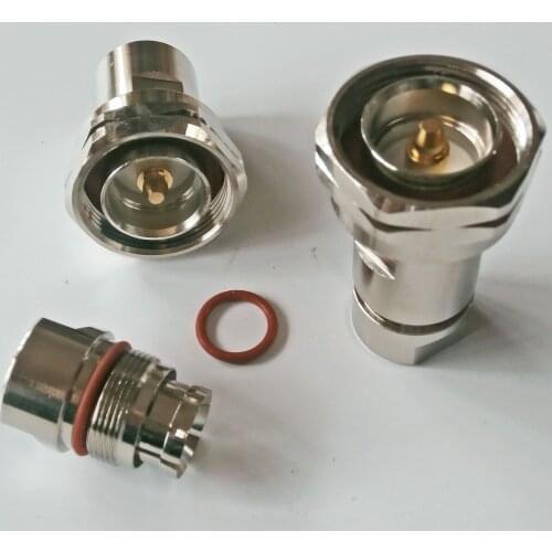 1Pcs 7/16 DIN Male plug Clamp Solder for 1/2" corrugated cable RF connector Standard Andrew Brass Coaxial RF Adapters