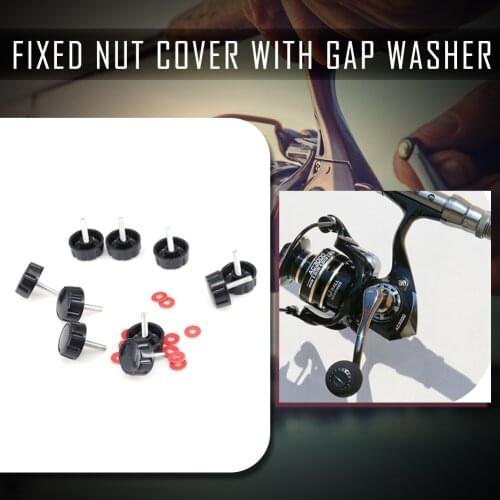 10pcs Fishing Reel Handle Screw Caps Spinning Reel Rocker Arm Power Crank Handle Screw Nuts Tackle Gear Fishing Tools