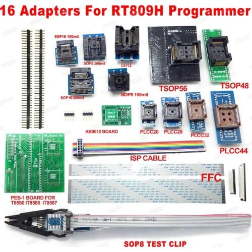 16 Adapter For RT809H Programmer TSOP56 TSOP48 FFC KB9012 PLCC SOP8 Adapter Cable Free shipping