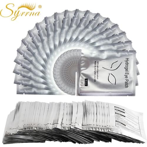 50/100 Pcs Eyelash Pad Gel Patch Grafting Eyelashes Under Eye Patches For Eyelash Extensions Paper Sticker Pink Green Gold Color