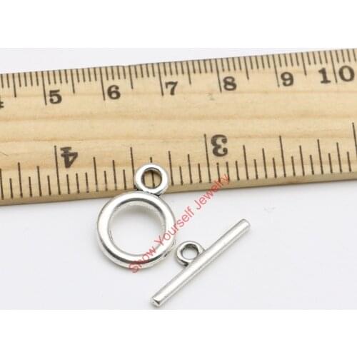6sets Antique Silver Plated Toggle Claps Hooks for Necklace Jewelry Making DIY Handmade Craft 19X14mm