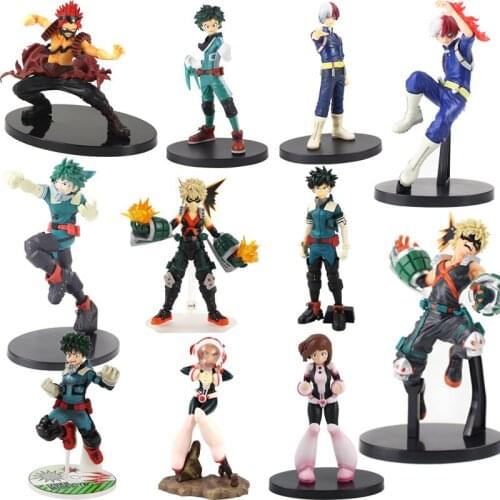 Anime My Hero Academia Cartoon Figure PVC Smack Izuku Midoriya Shouto Todoroki Katsuki Boku Amazing Heros Toys Gift For Kids
