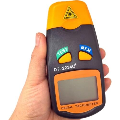 DT-2234C New Handheld Non Contact Laser Photo Tachometer High Quality Digital RPM Tach Laser Tachometer Speed Gauge