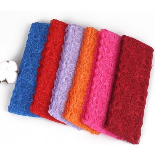 5Yard/lot 8cm Elastic Stretch Lace Trim Ribbon For Sewing Decoration Wedding Dress Shirt Accessories Elastic Lace Fabric